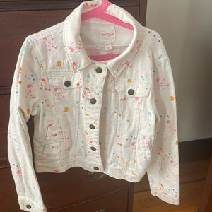 Kids white cat and jack denim jacket